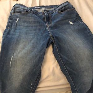 Denim blue jeans from old navy